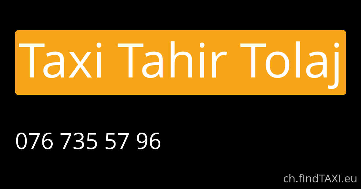 Taxi Tahir Tolaj (Aigle)