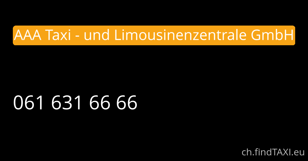 AAA Taxi - und Limousinenzentrale GmbH (Rheinfelden)
